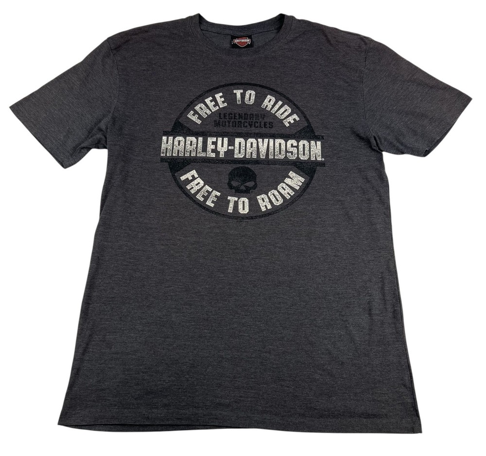 Vintage Y2K Harley Davidson Motorcycle Double Sided T-Shirt Mens Size Large