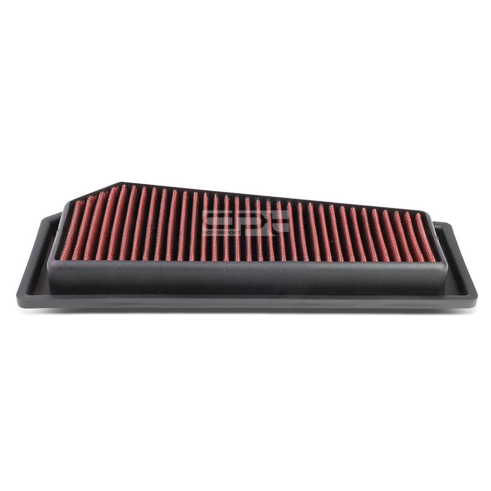 Fit 12-15 Benz C250/Slk250 Red Reusable/Washable Drop In Air Filter Panel