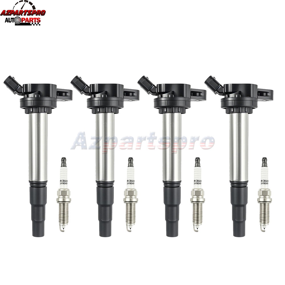 4X Ignition Coil & Spark Plug For Toyota Corolla 2009-2017 1.8L 2011-2012 2.4L