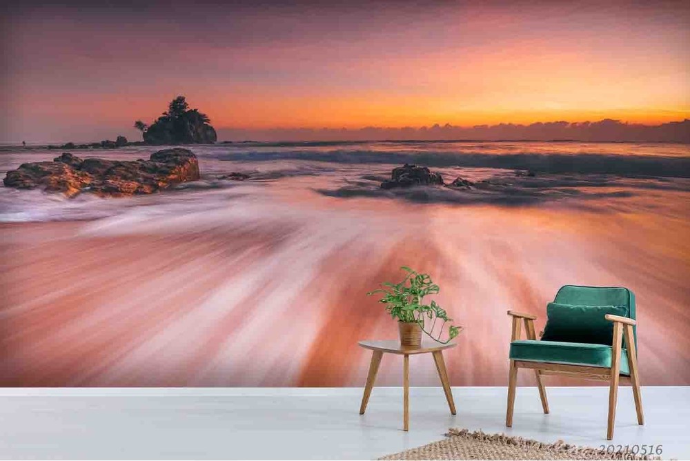 3D Sky Sea Sunset Landscape Wall Murals Wallpaper Murals Wall Sticker