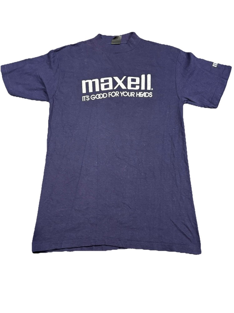 Vintage 90s Maxell Shirt It’s Good For Your Heads Double Sided Single Stitch M-L