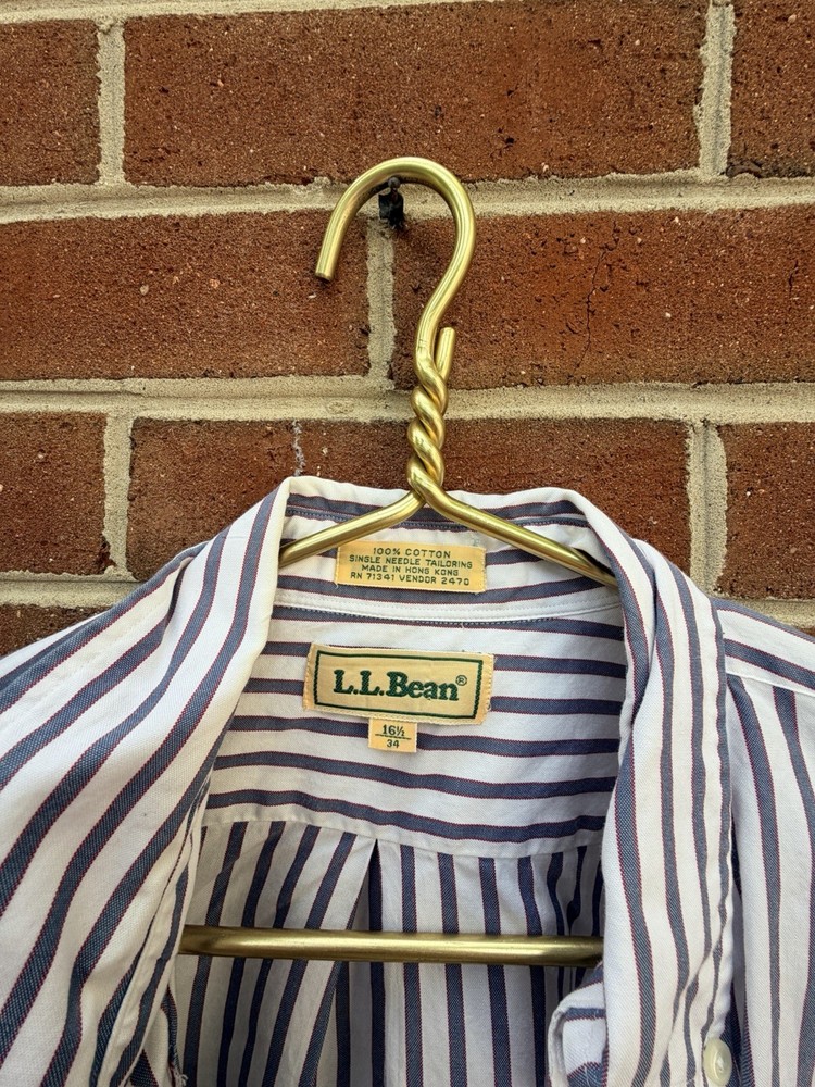 Vintage LL Bean Striped Shirt - Large
