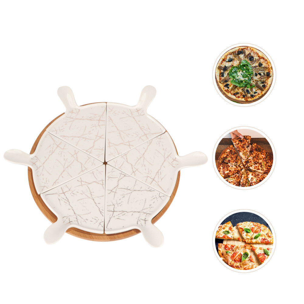 Pizza Spatula Cake Stands Ceramic Pan Party Supplies Serving Set