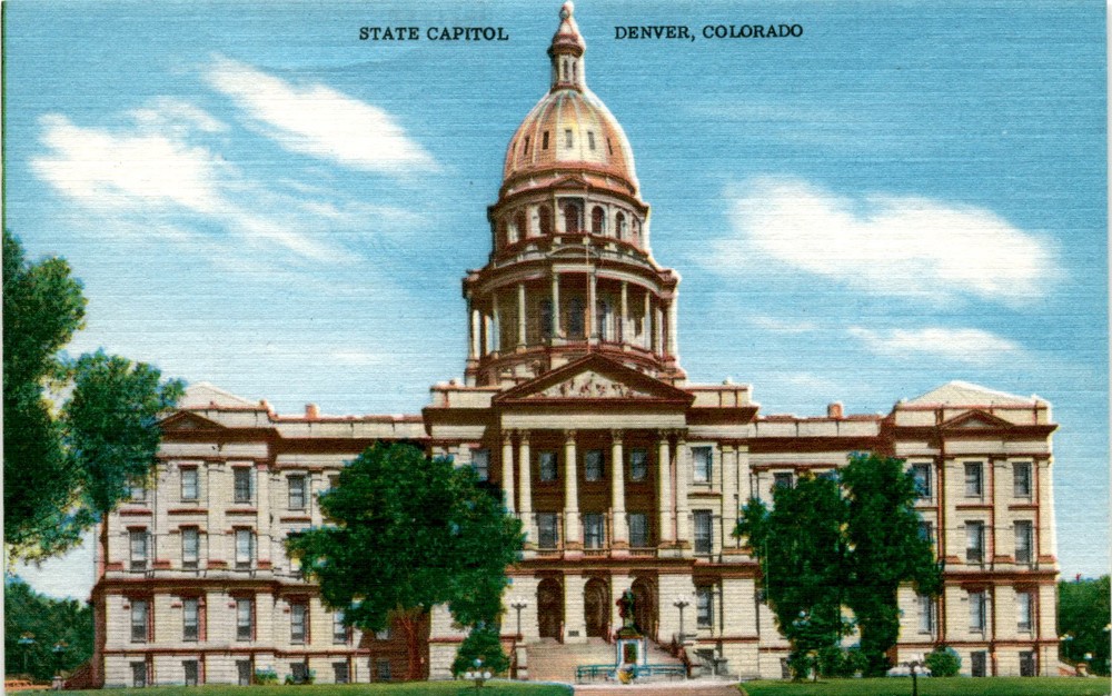 STATE CAPITOL, DENVER, COLORADO, Civic Center, City and County Postcard