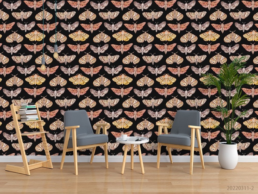 3D Insects Moths Pattern Wall Murals Wallpaper Murals Wall Sticker