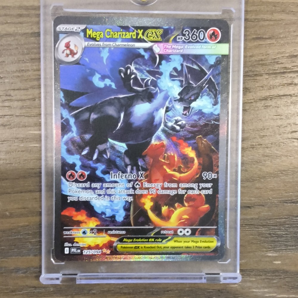 Mega Charizard X Ex 125/094 Me02 Phantasmal Flames Holo 360 HP SIR Eng