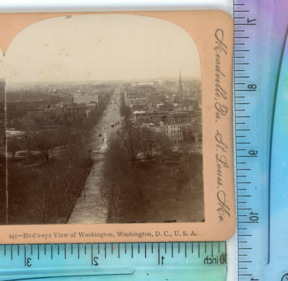 Birdseye View of Washington DC Keystone Stereoview