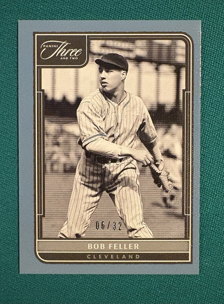 2022 Panini Three and Two Baseball Bob Feller Blue Full Count Parallel /32