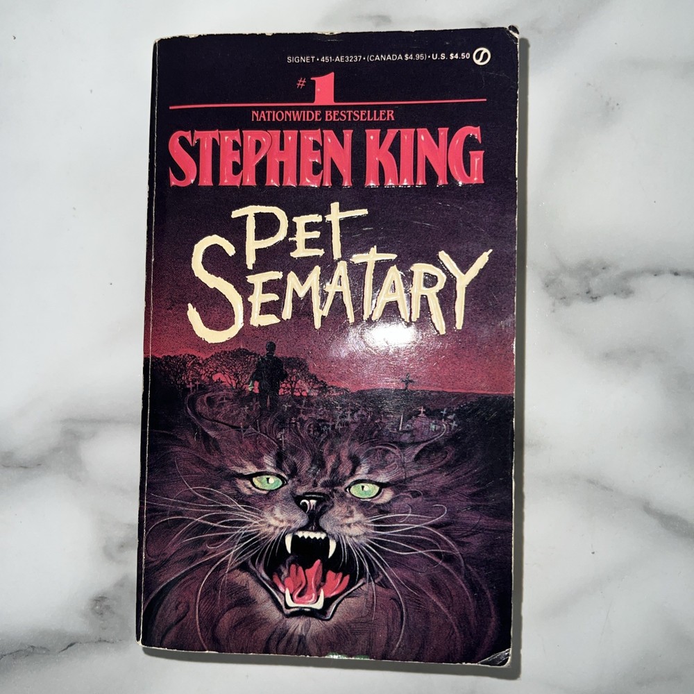 Pet Sematary by Stephen King 1984 Paperback 1st Signet Edition First Printing