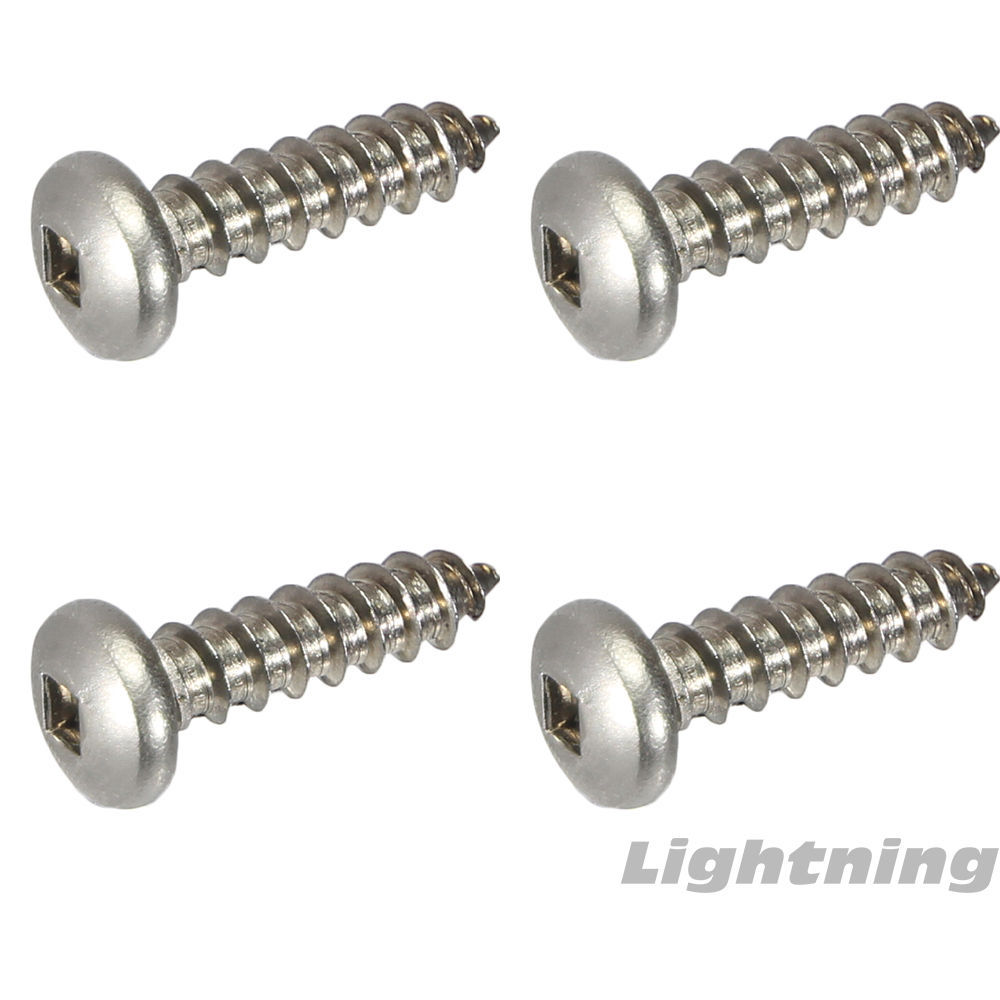 Square Drive Pan Head Sheet Metal Screws 316 Stainless Steel #10 X 2