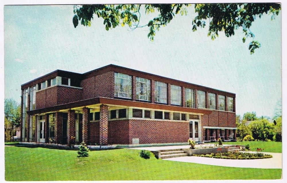 Postcard Public Library Port Colborne Ontario