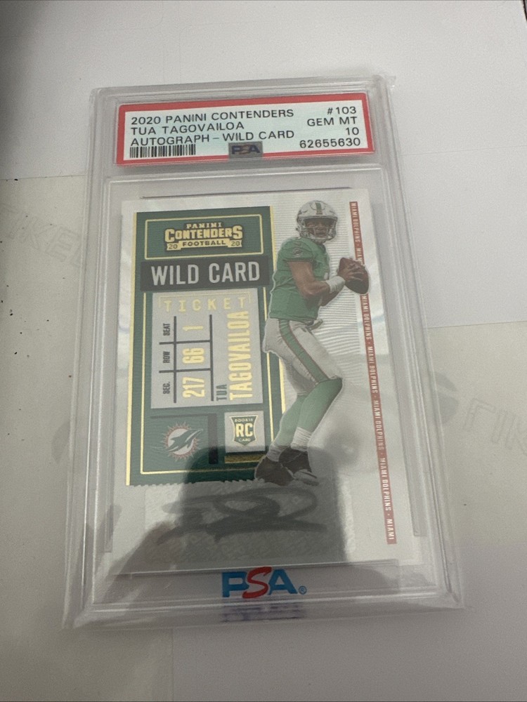 Panini Contenders Wild Card Tua Tagovailoa PSA 10 Rookie Card