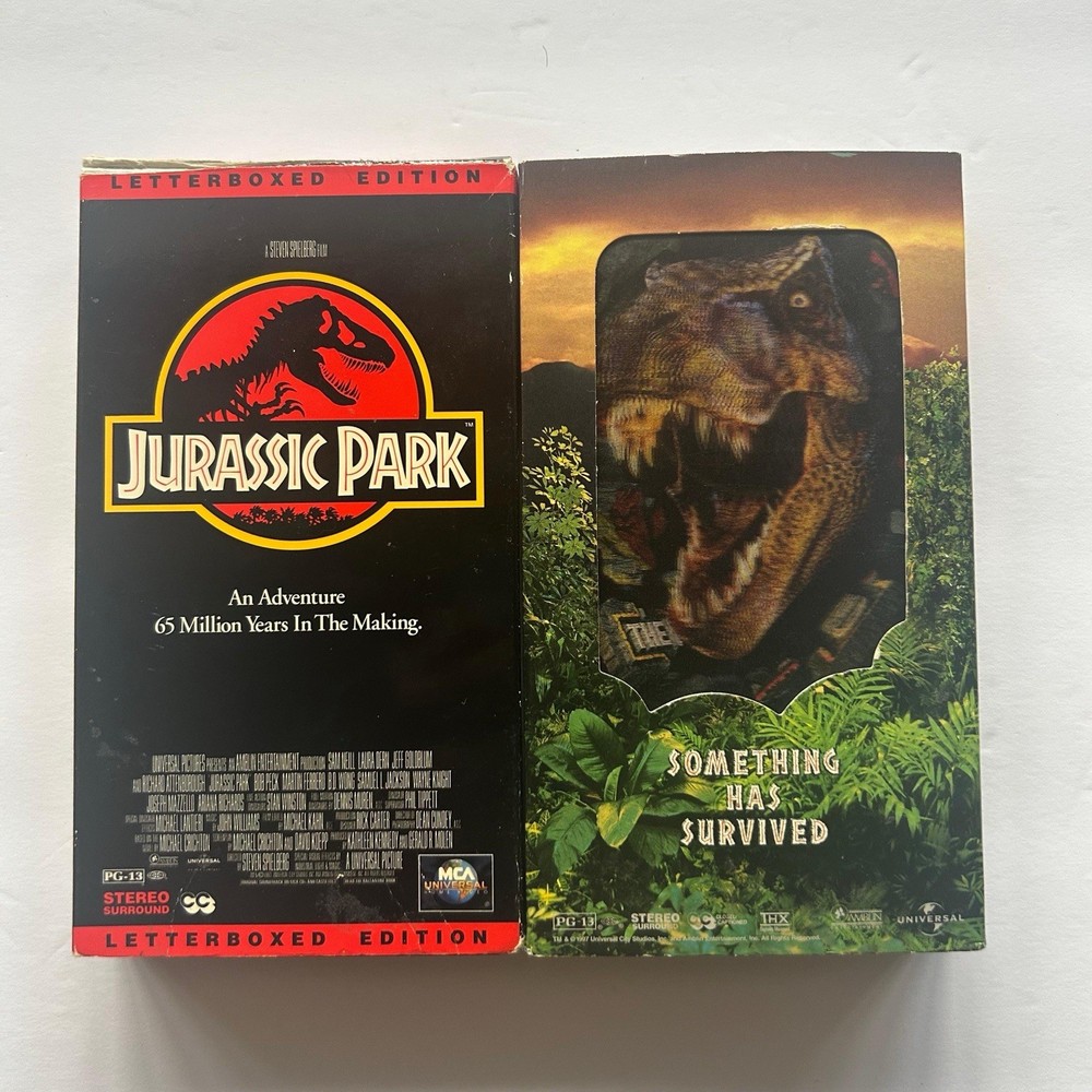 Jurassic Park & Jurassic Park The Lost World VHS Lot of 2 - Excellent Condition