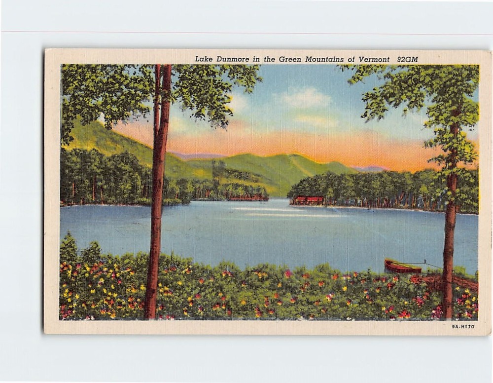 Postcard Lake Dunmore in the Green Mountains of Vermont USA