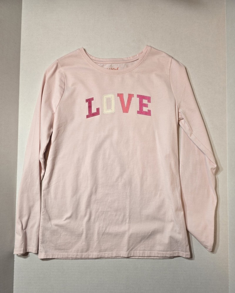 Cat & Jack Girl's Love Graphic Print T-Shirt Pink Size XL (14-16)