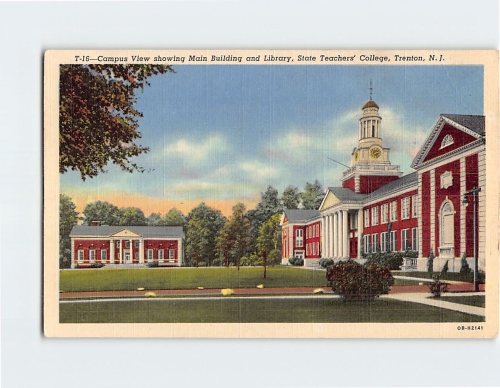 Postcard Campus View State Teachers College Trenton New Jersey USA