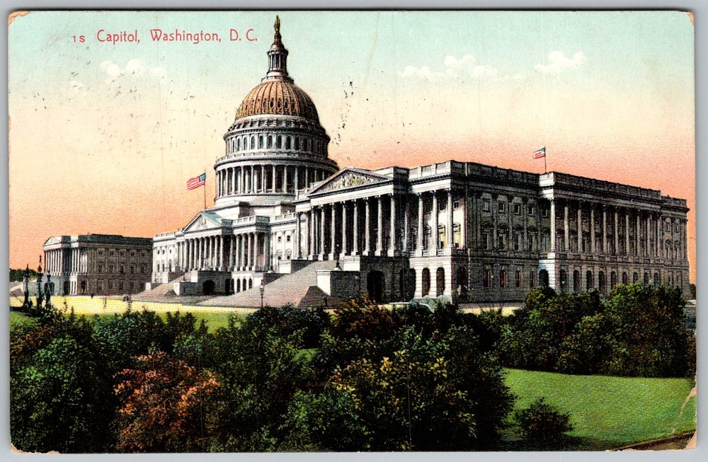 Antique Postcard U.S Capitol Dome Washington, D.C 1900s