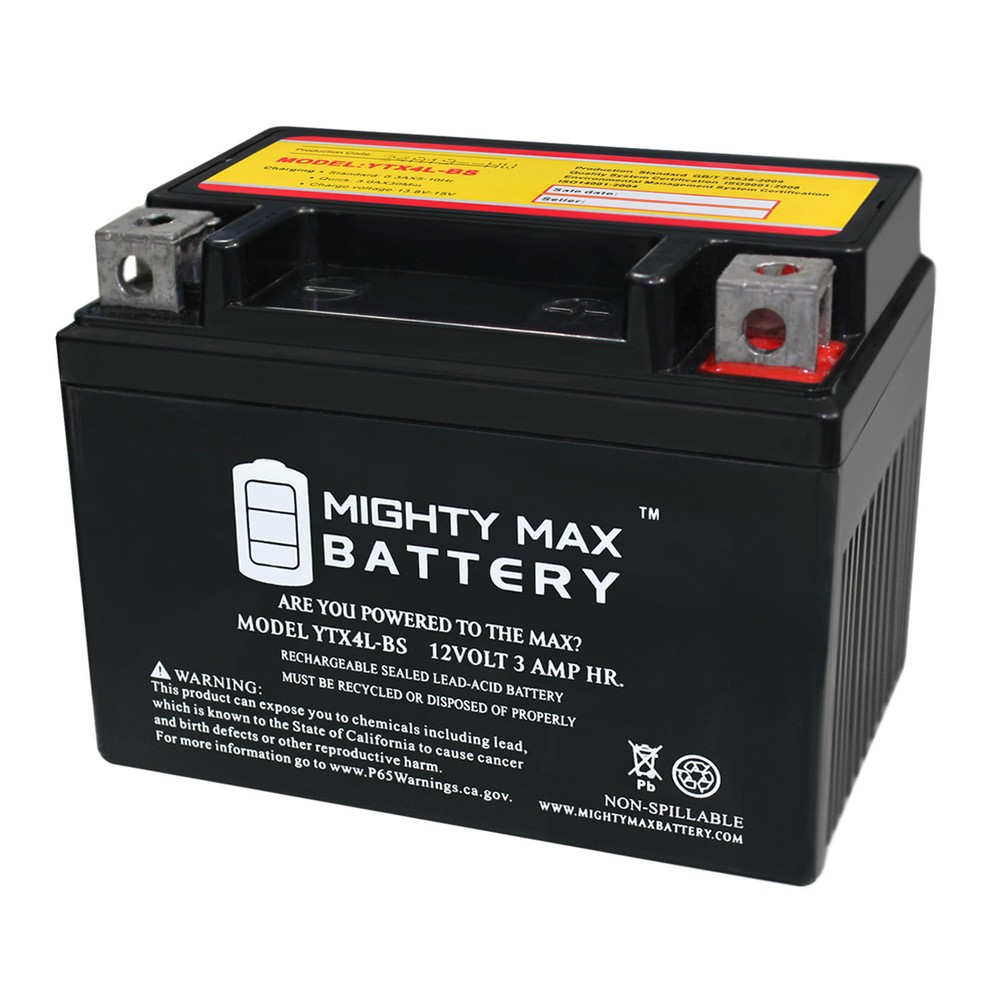Mighty Max YTX4L-BS SLA Battery Replaces BRP Can-Am Motorcycle Scooter ATV Quad
