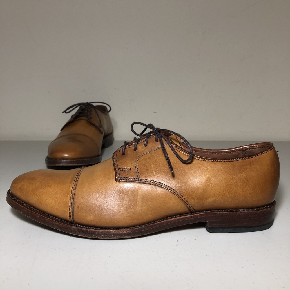Allen Edmonds Lexington Dress Shoes Men’s 9 D Tan Brown Leather Cap Toe Derby