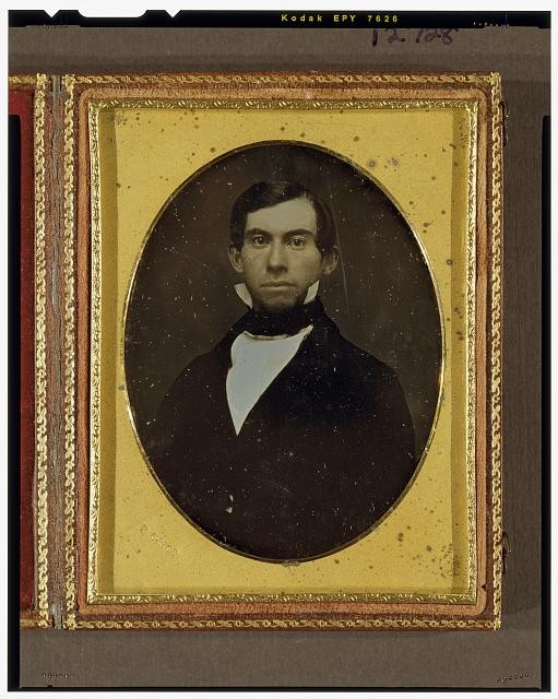 Photo:Unidentified Man Portrait 1850s Head and Shoulders Front Facing