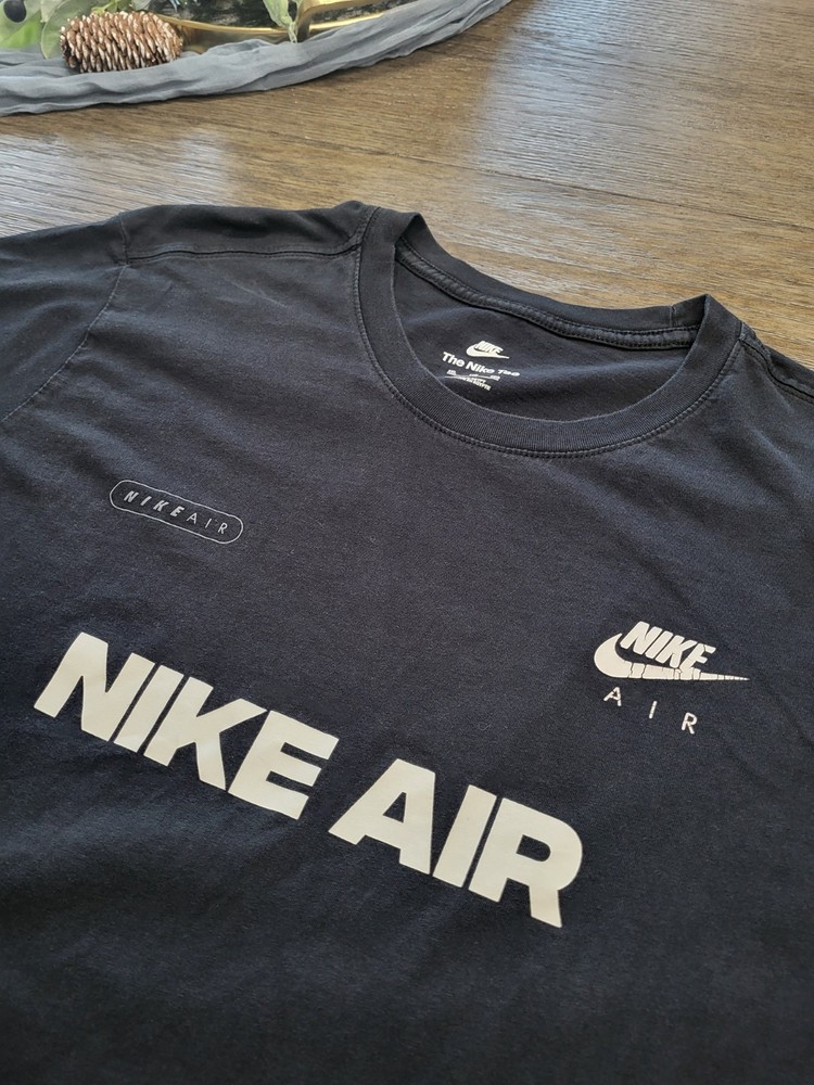 SOFT NIKE AIR Mens T Shirts 2XL Crew Neck Casual Cotton Retro Classic Black Tee