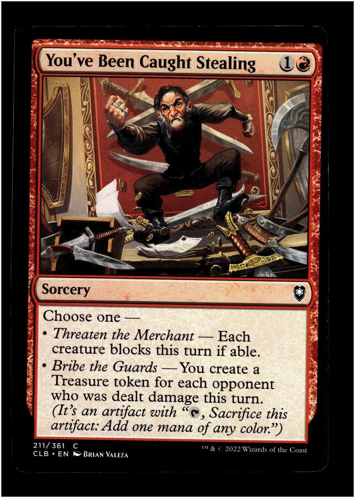 Caught Stealing MTG RED Magic The Gathering Single Card X1