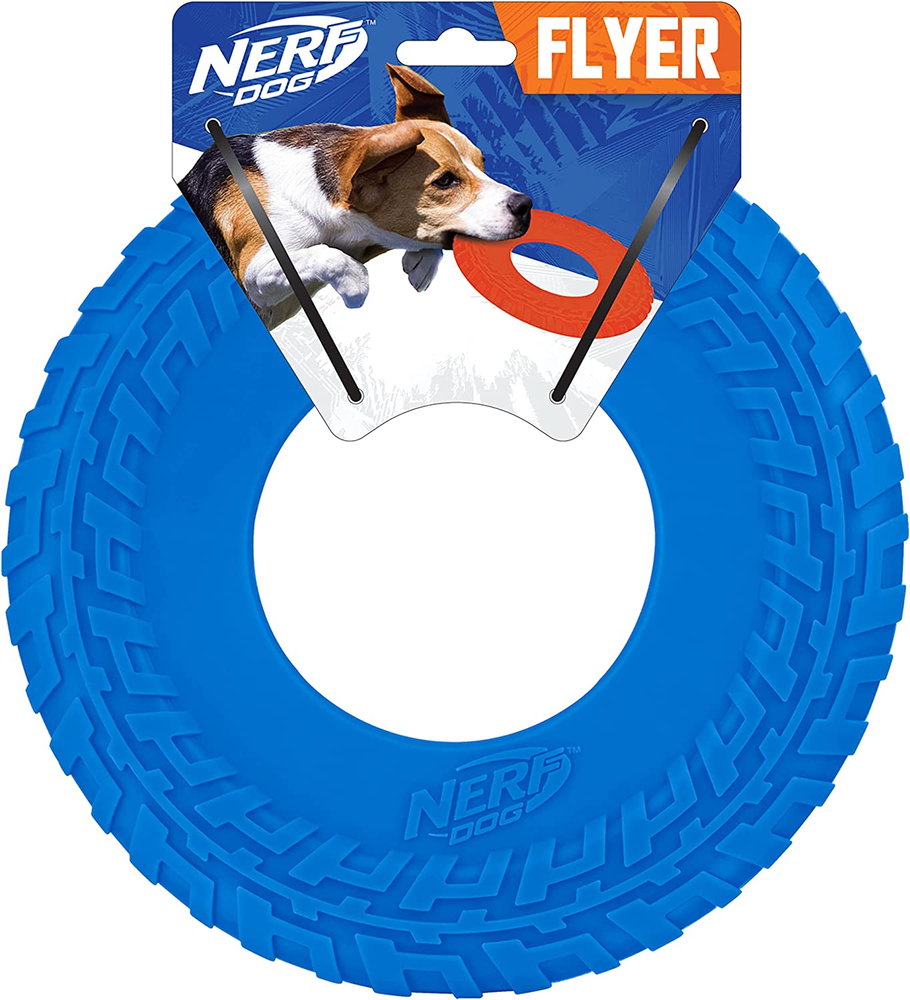 Dog Rubber Tire Flyer Dog Toy, Flying Disc, Lightweight, Durable, Floats in Wate
