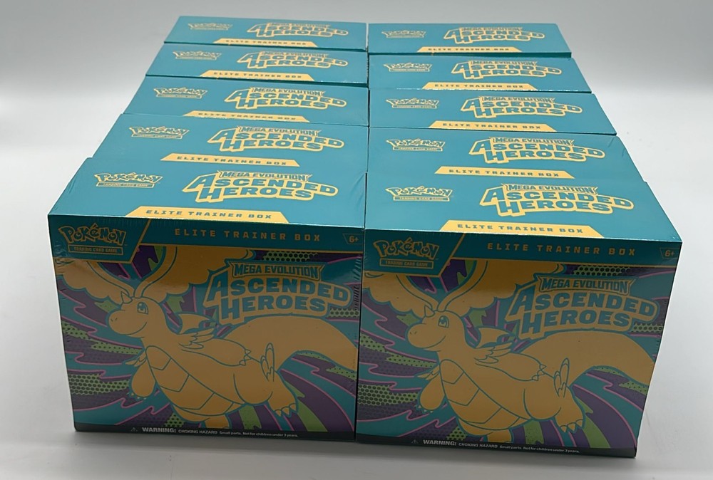 Lot of (10) Pokemon TCG Ascended Heroes Elite Trainer Boxes SEALEDPROBSTEIN123 is actively accepting CONSIGNMENTS !!