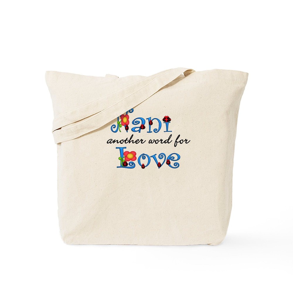 CafePress Nani Love Natural Canvas Tote Bag, Cloth Shopping Bag (209231574)
