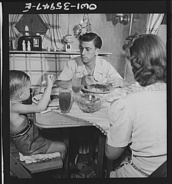 Photo:Middle River Maryland 1930s FSA Family Dinner Table Domestic Scene