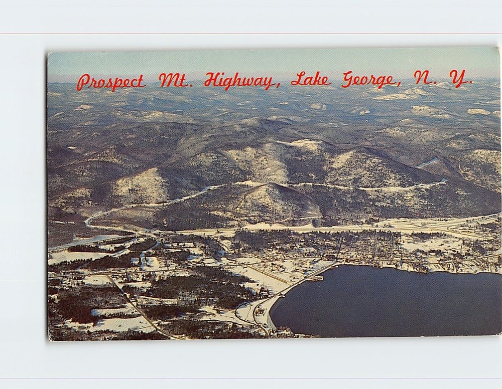 Postcard Aerial View  Lake George And Prospect Mountain NY USA
