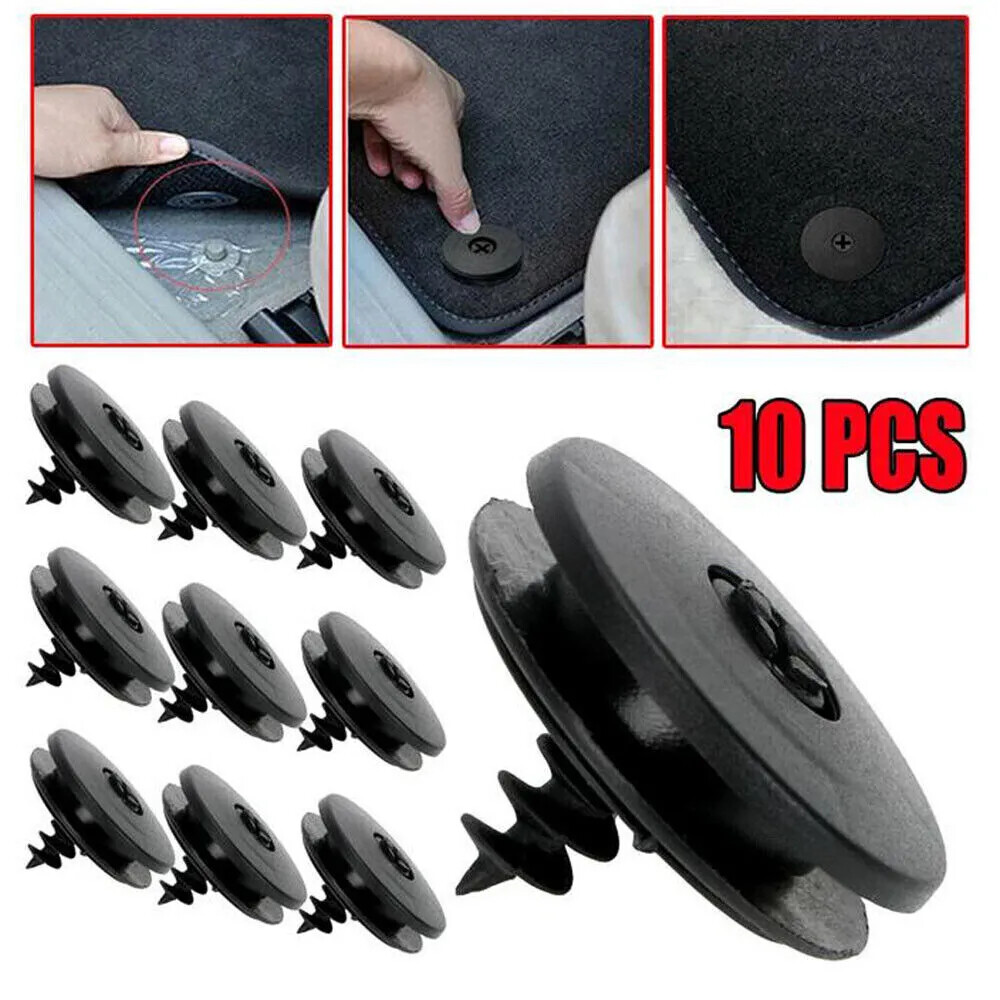 10Pcs Car Accessories Floor Mat Carpet Clips Fixing Grips Clamps Retainer Parts