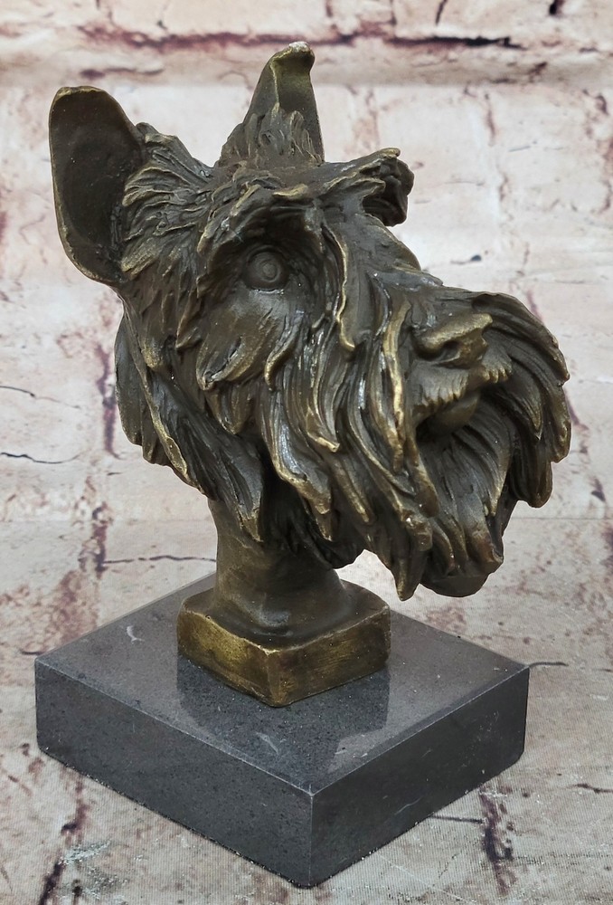Schnauzer Original Kennel Collection Bronze Figurine Sculpture Deco Dog Figure
