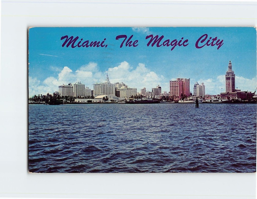 Postcard Skyline of Miami Florida USA