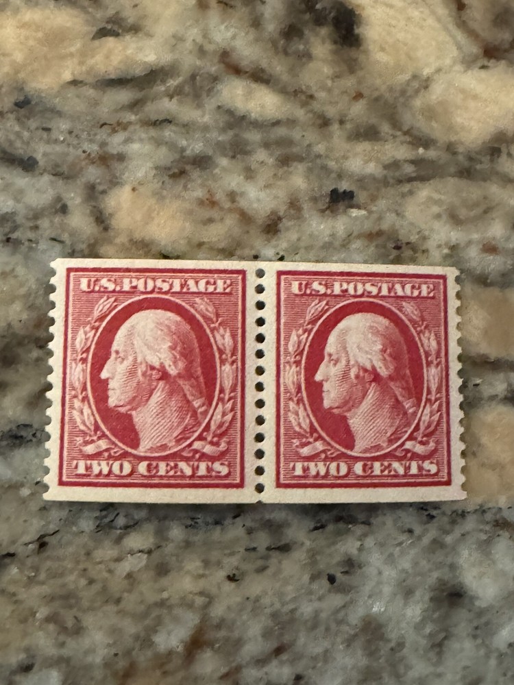 Scott #353 USA 1909 2¢ Coil Pair - OG NH Unused