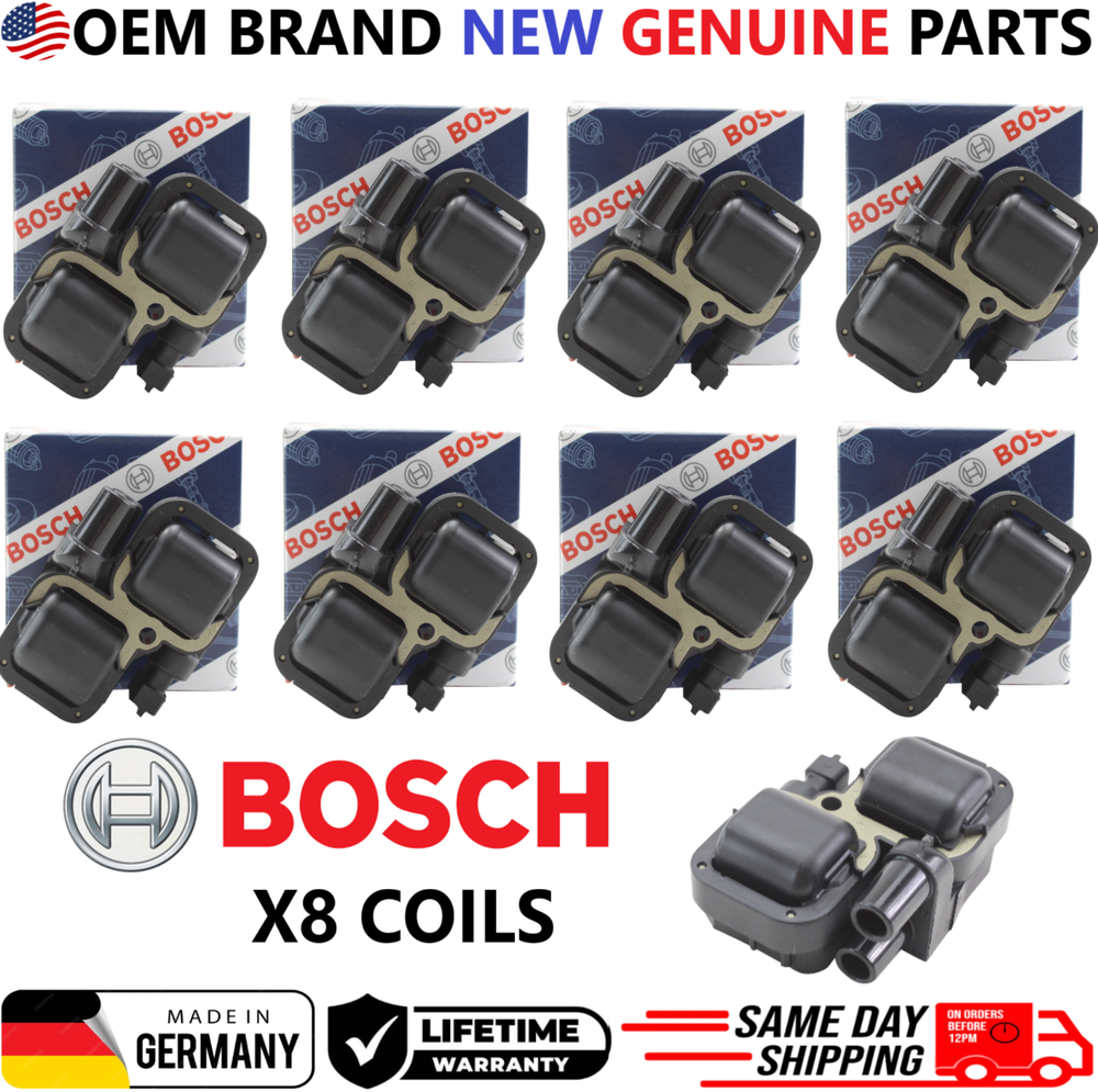 GENUINE BOSCH x8 Ignition Coils For 1998-2011 Mercedes-Benz V6 V8, 0221503035