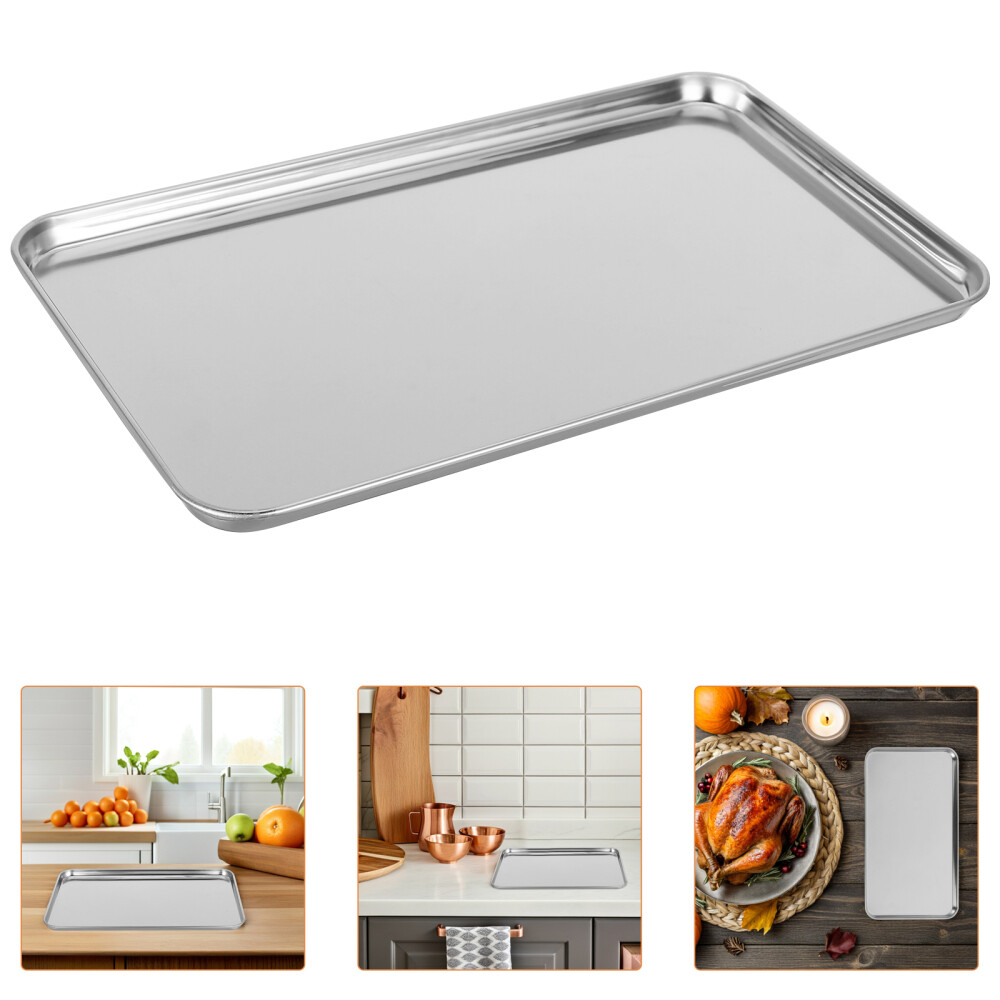 Stainless Steel Toddler Cooling Tray for Baking Rectangular Storage