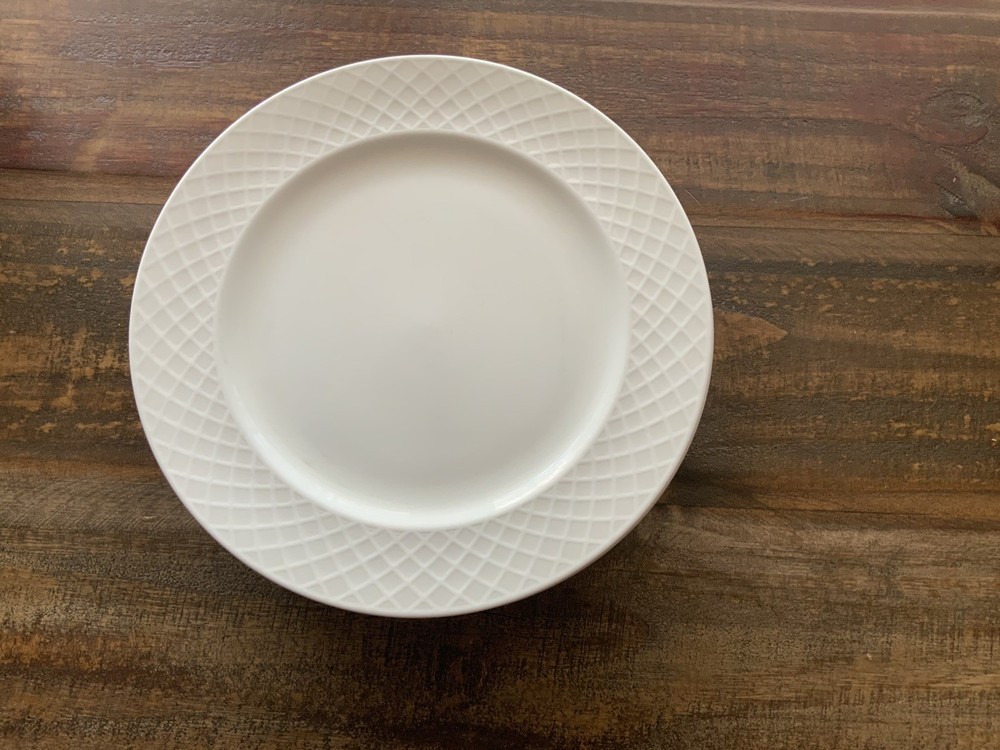 Qty. 7 Mikasa Trellis White Bone China 9