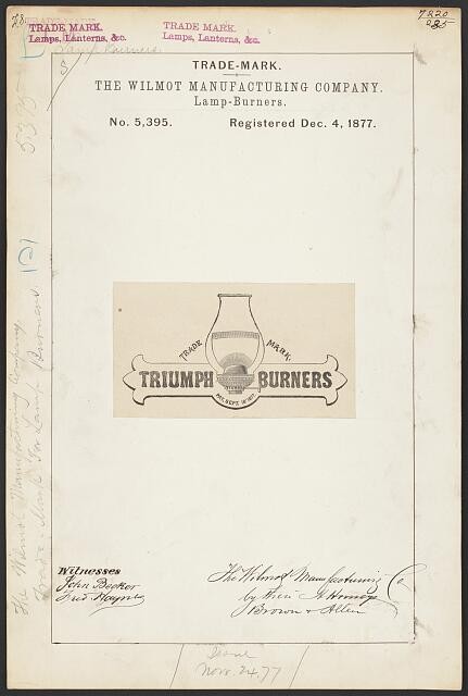 Photo:The Wilmot Manufacturing Company for Triumph Burners