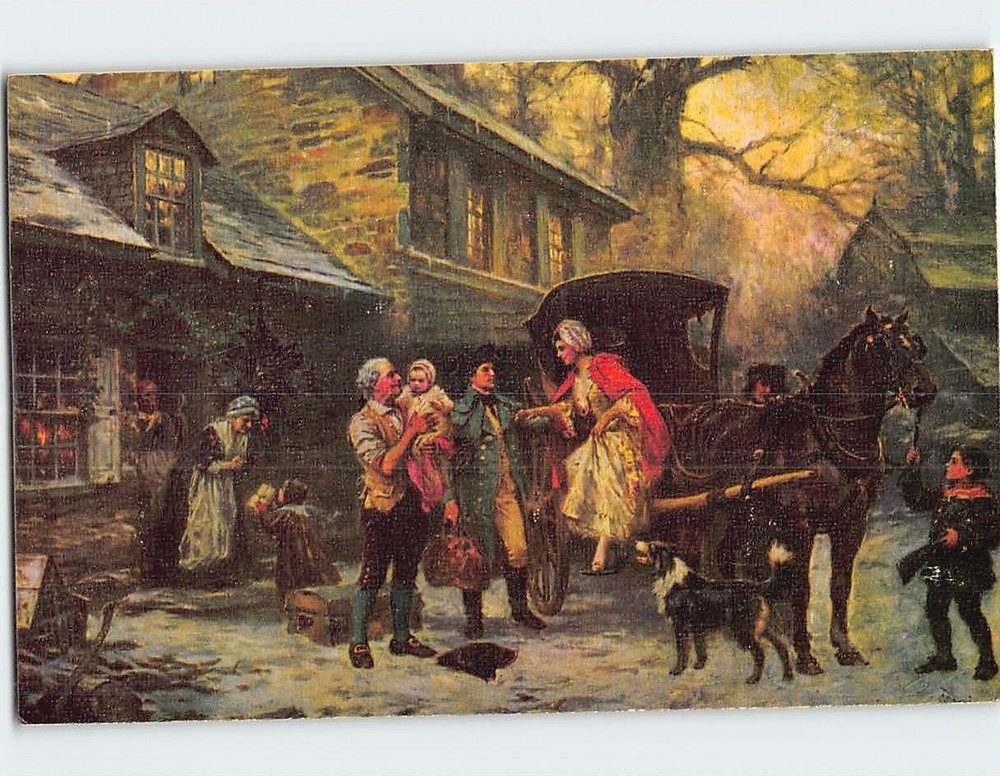 Postcard Home for Christmas 1784 Painting/Art Print