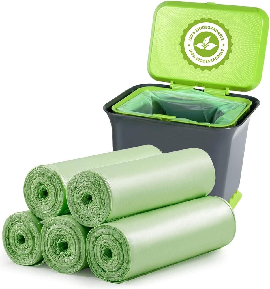 1.2 Gallon Small Trash Bags Biodegradable, 5 Liter Mini Compostable Strong