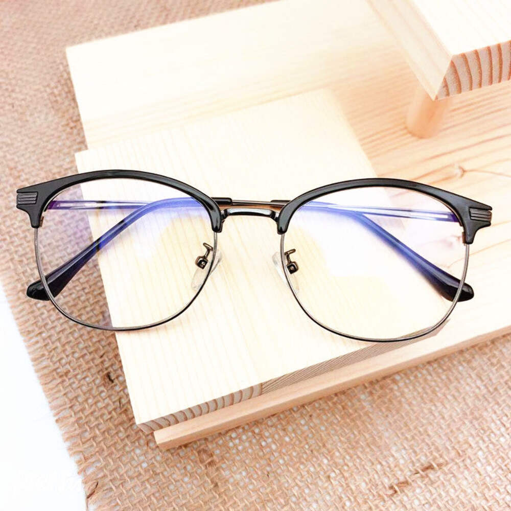 Vintage Retro Anti-Blue Light Metal Glasses for Small Unisex Faces