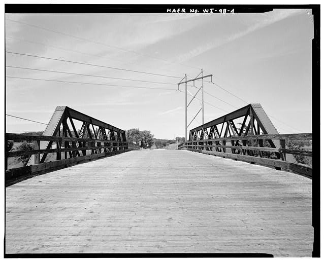 4. VIEW NORTH NORTHWEST. WOOD DECK. - Poplar Grove Road Bridge, Spanning