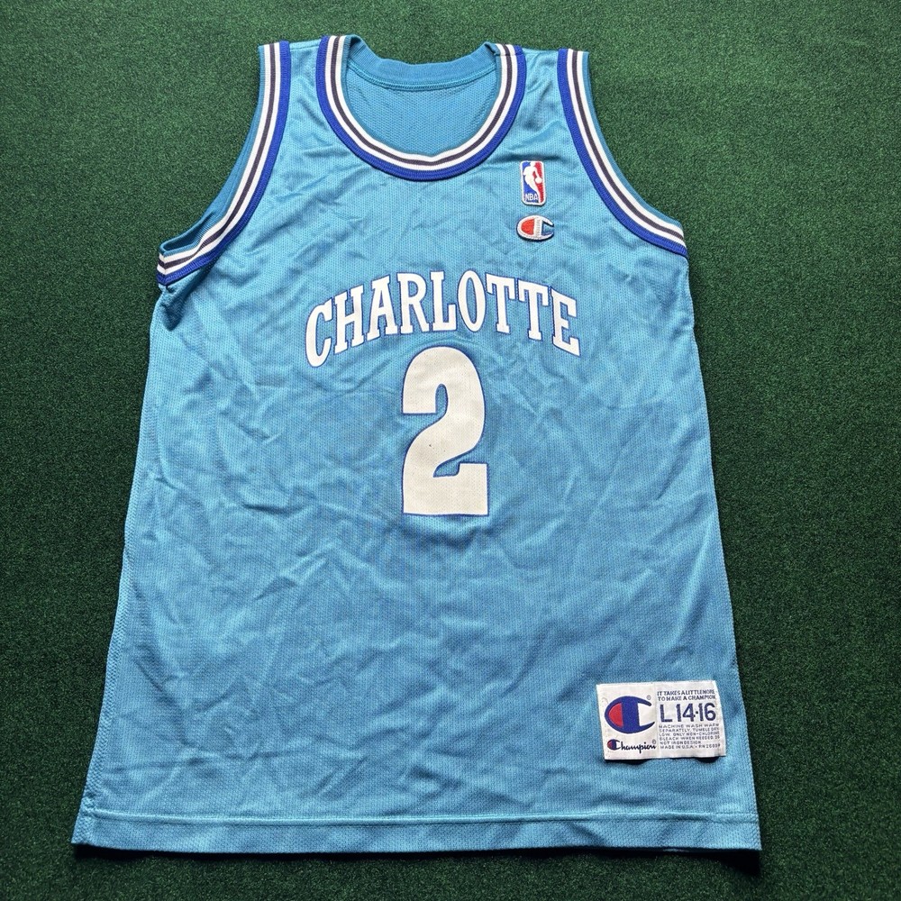 Larry Johnson - Charlotte Hornets - Vintage Youth Jersey - NBA - Champion