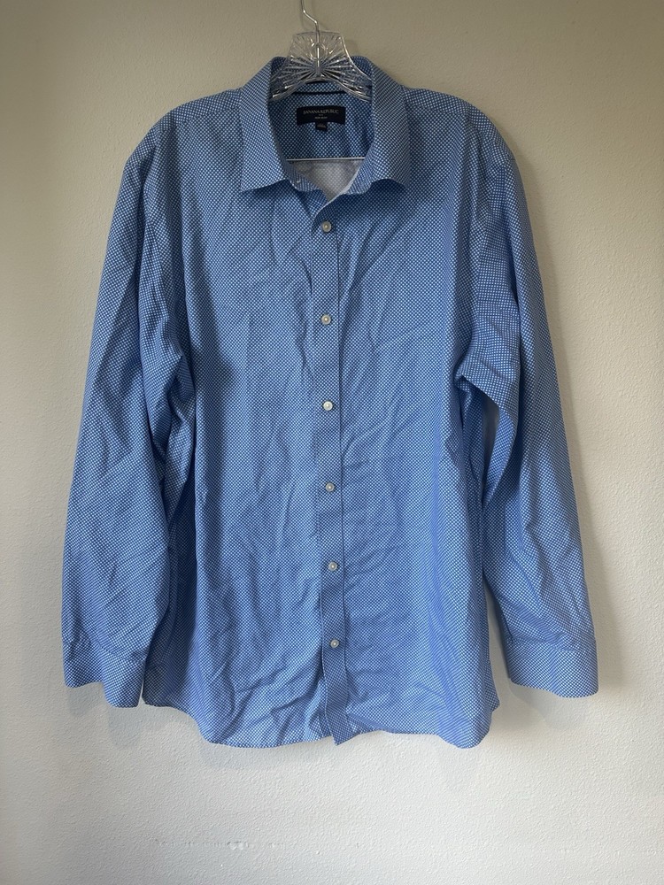 Banana Republic Men’s XL Shirt Diamond Print Long Sleeve Button Up Non Iron Slim