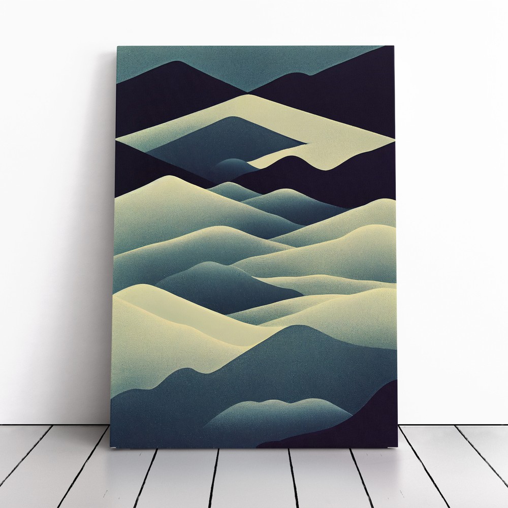 Surreal Mountain Landscape No.5 Canvas Wall Art Print Framed Picture Home Decor
