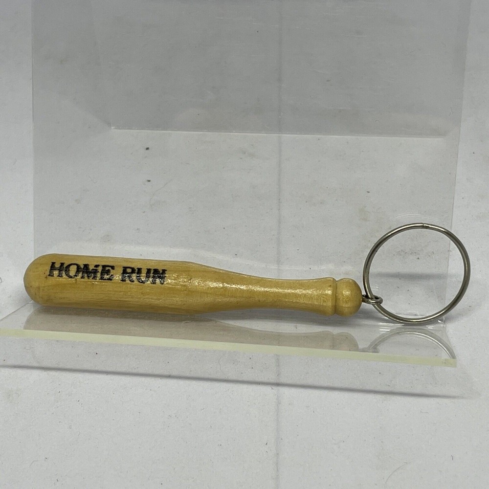 Wooden Mini Baseball Bat Keyring Keychain Homerun Souvenir