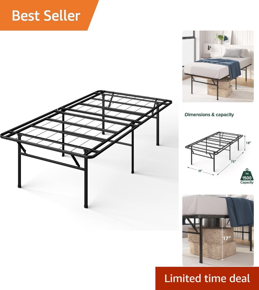 Elegant Heavy Duty SmartBase Twin Mattress Foundation - No Box Spring Needed