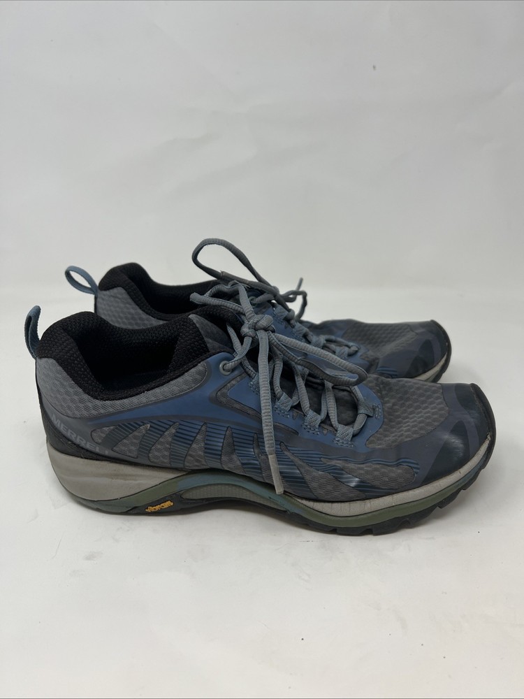 Merrell Siren Edge 3 Gray/Blue Vibram Hiking Sneaker Shoes Women's US Size 8