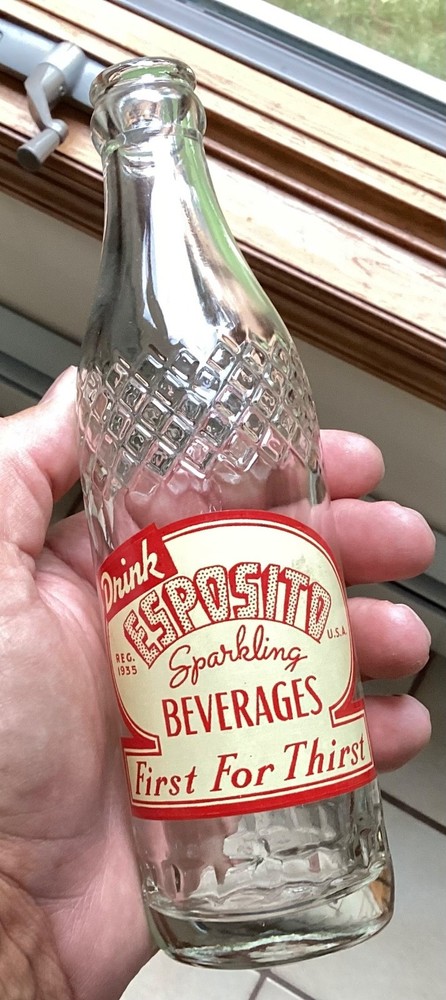 Old Philadelphia PA Soda Bottle ACL Esposito Beverage 8 Oz Fancy Shoulder Design